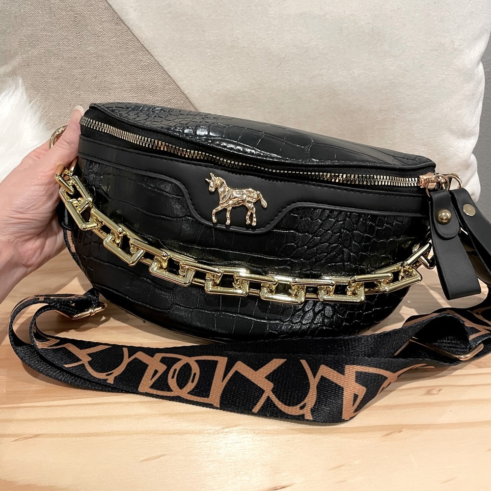 🐎 Gold Chain Fanny Pack with Horse logo